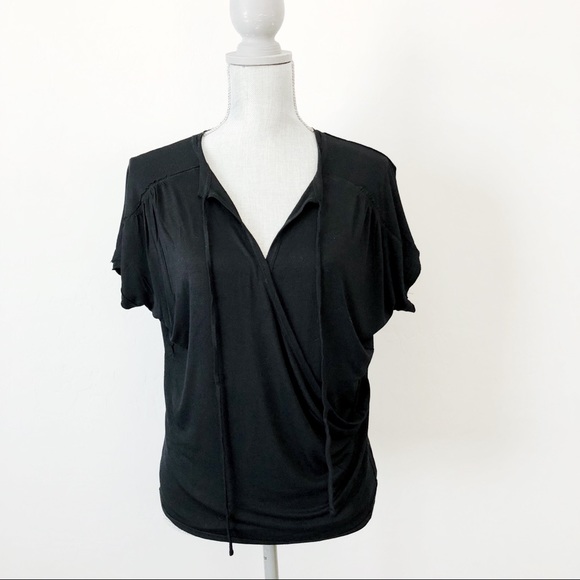 Anthropologie Bordeaux Amelia Wrap Top - Picture 2 of 6